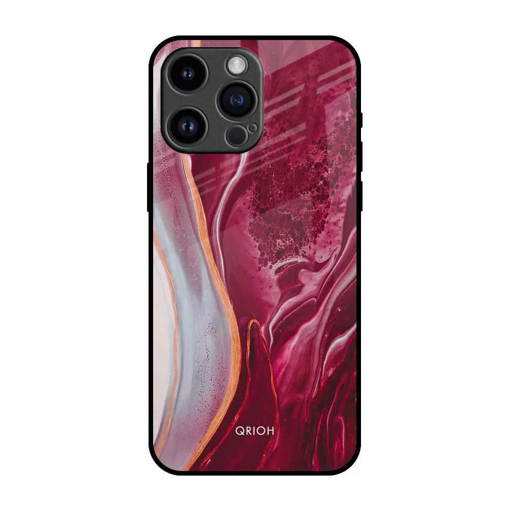 Crimson Ruby Glass Case for iPhone 14 Pro Max Color Finish