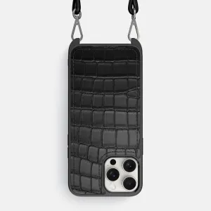 Crossbody Sport Case For iPhone 16 Pro Max In Alligator Color Accent