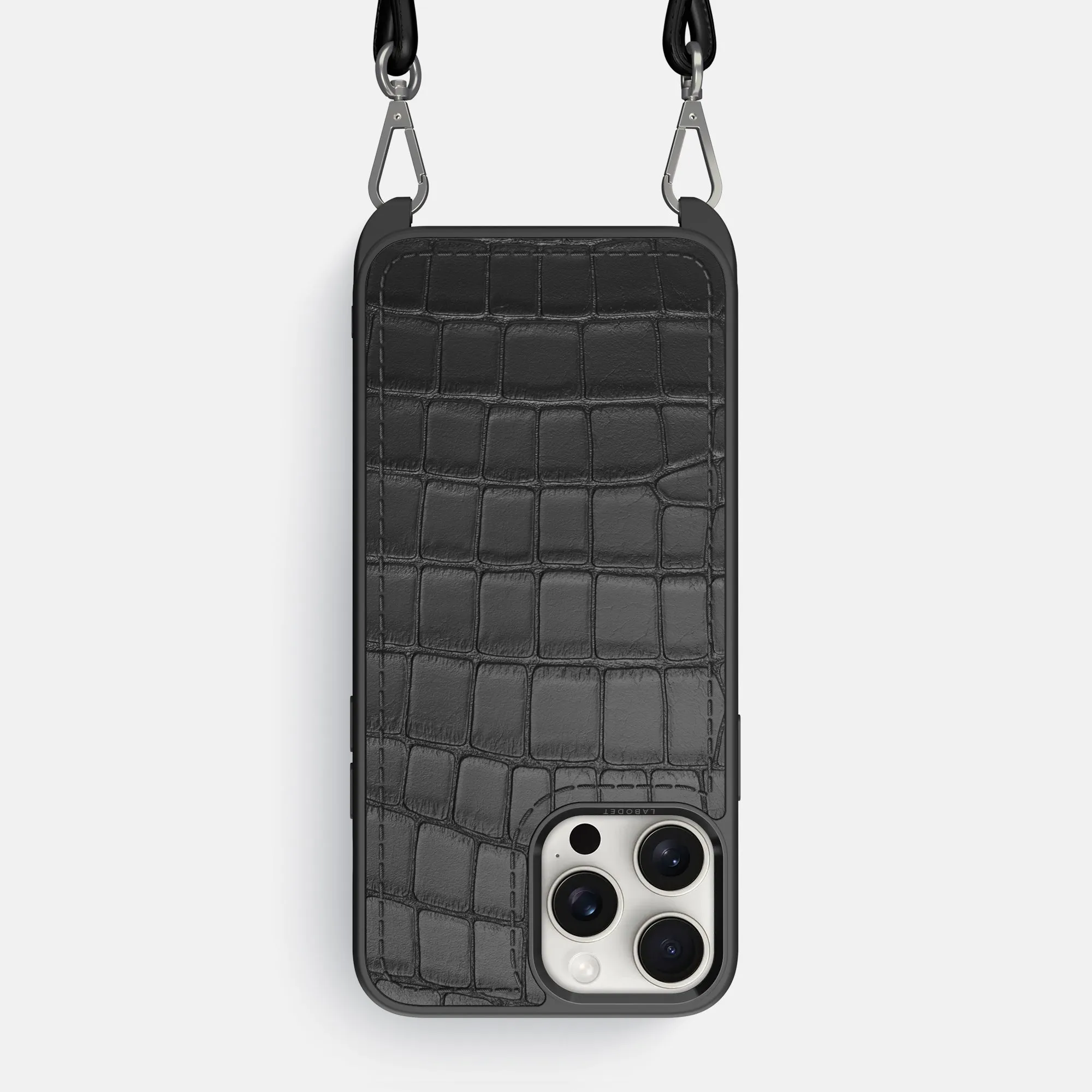 Crossbody Sport Case For iPhone 16 Pro Max In Alligator Modern Pattern Style Shockproof Frame