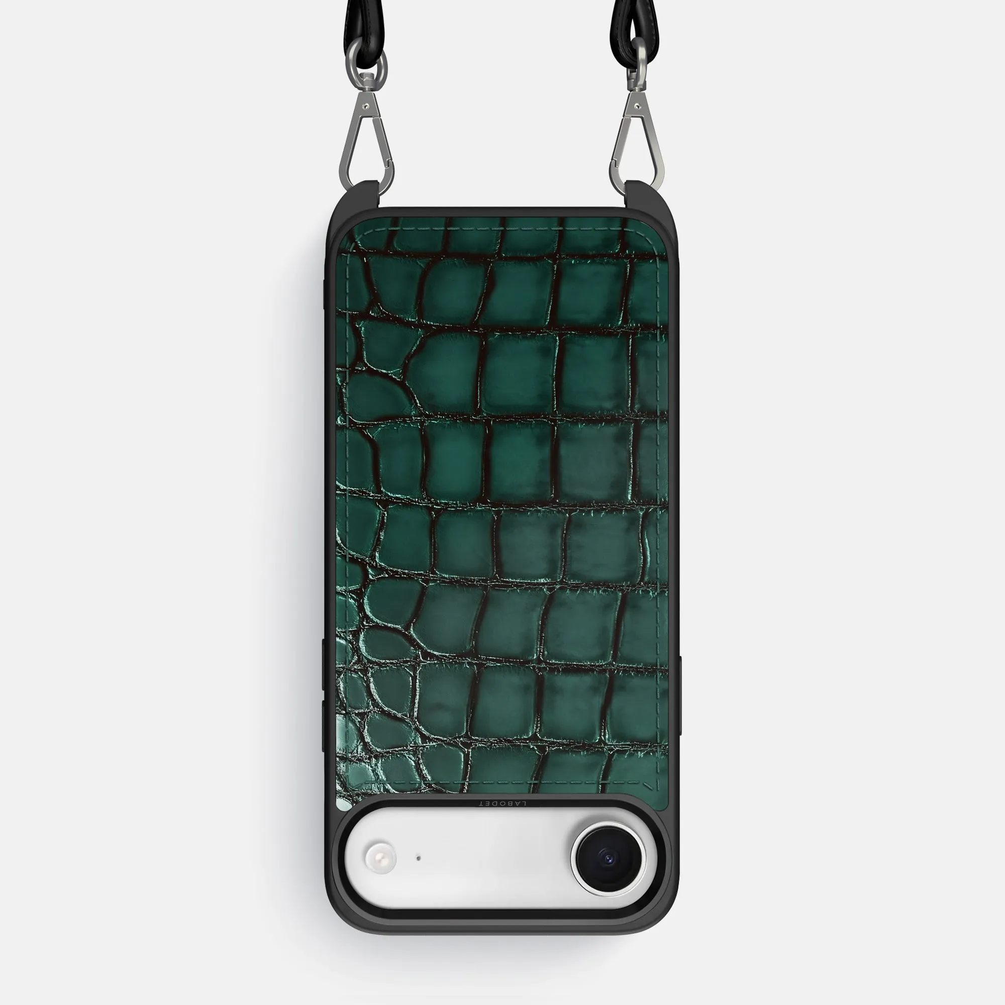 Crossbody Sport Case For iPhone 17 Air In Patina Alligator Stylish Look Minimal Detail Texture