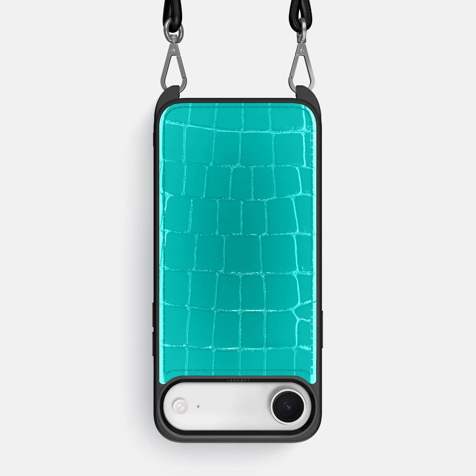 3D Effect Modern Surface Design Crossbody Sport Case For iPhone 17 Air In Shiny Alligator