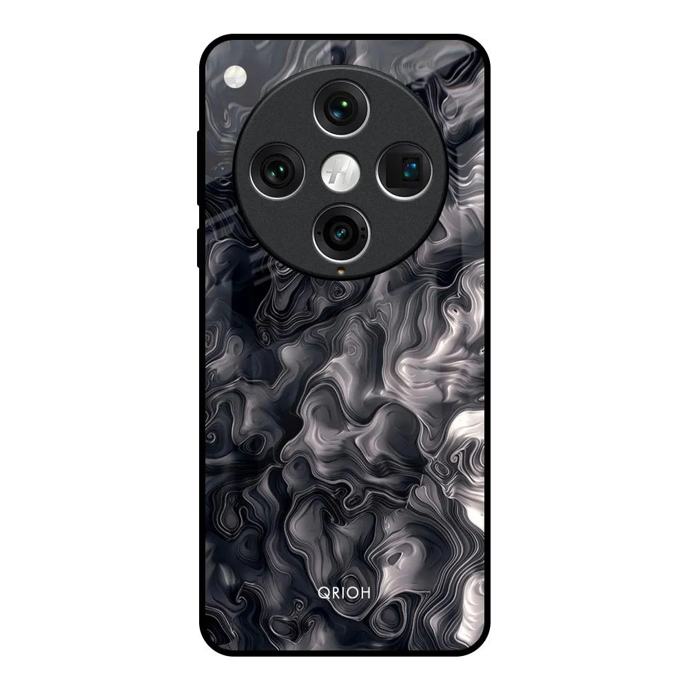 Polished Touch Cryptic Smoke Glass Case for Oppo Find x8 Pro