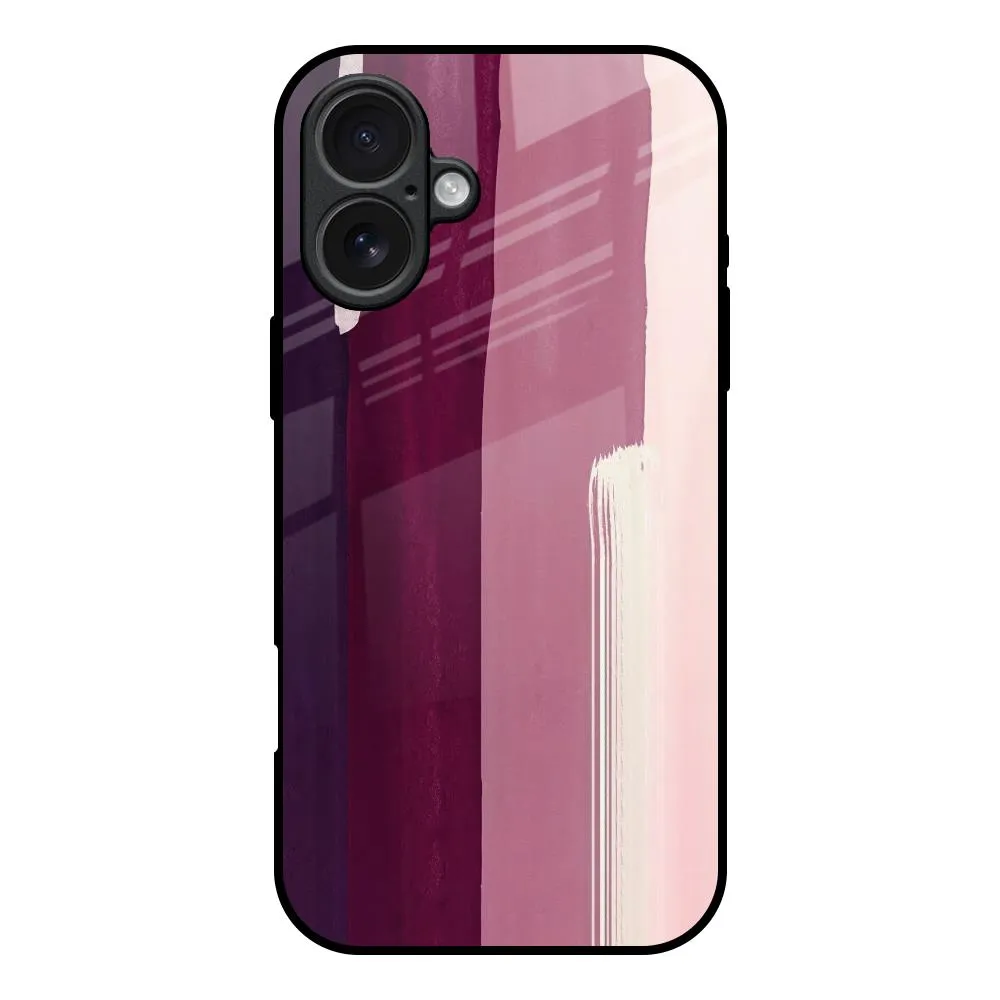 Clear Texture Clean Texture Brush Stroke Art Glass Case for iPhone 17