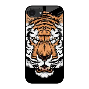 Angry Tiger Glass Case For Apple iPhone 16e Soft Layer