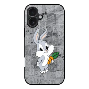 Unisex Design Cute Baby Bunny Glass Case for iPhone 17