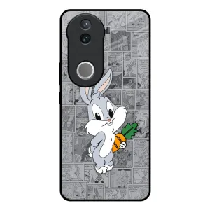 Soft Design Cute Baby Bunny Glass Case for IQOO Z10R 5G