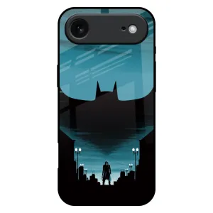 Cyan Bat Glass Case for iPhone 17 Air Minimal Comfort