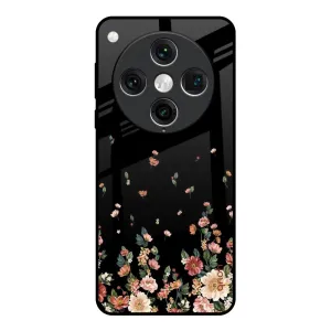 Durable touch Smooth Surface Layer Floating Floral Print Glass Case for Oppo Find x8 Pro
