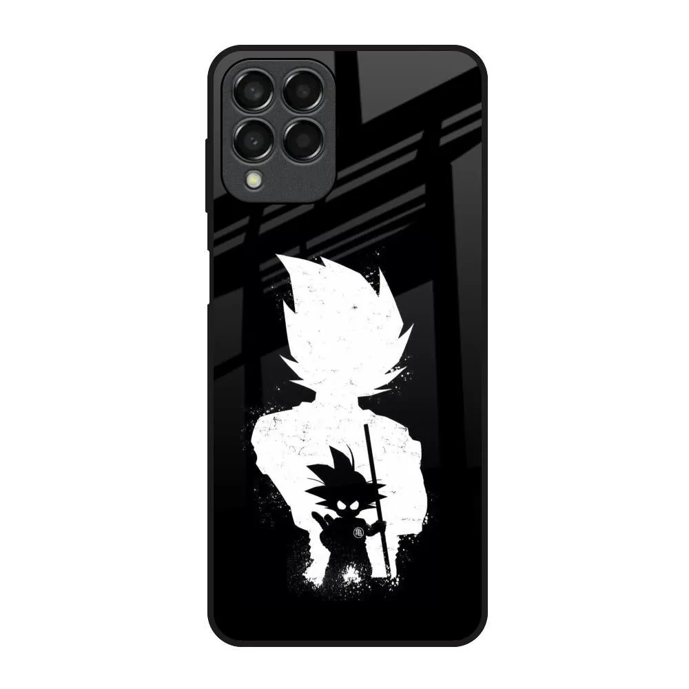 Flexible Touch Monochrome Goku Glass Case for Samsung Galaxy M53 5G