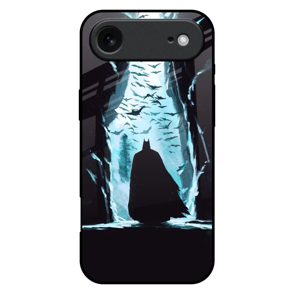 Dark Man In Cave Glass Case for iPhone 17 Air Travel Companion Minimal Grip
