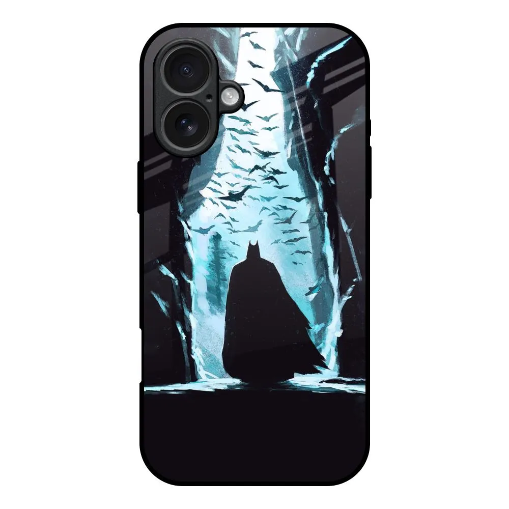 Anti Slip Vivid Detail Texture Dark Man In Cave Glass Case for iPhone 17