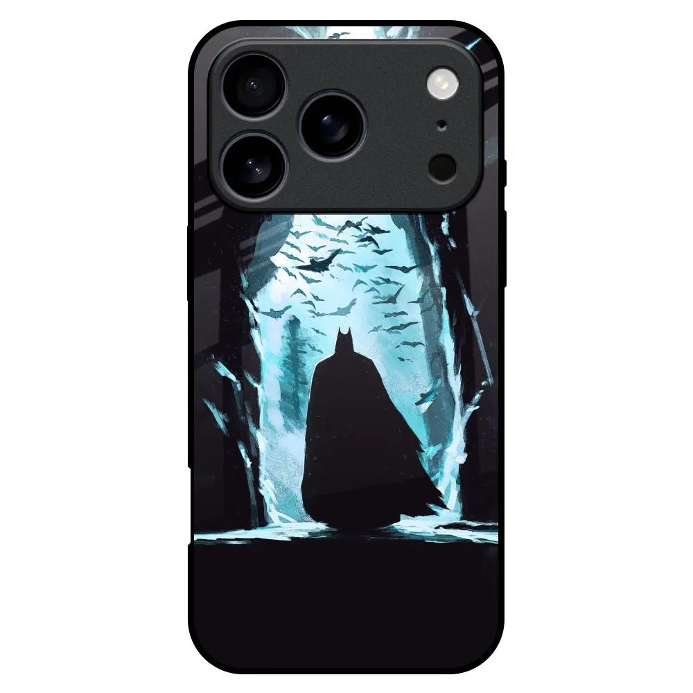 Anti Slip Easy Removal Dark Man In Cave Glass Case for iPhone 17 Pro Max