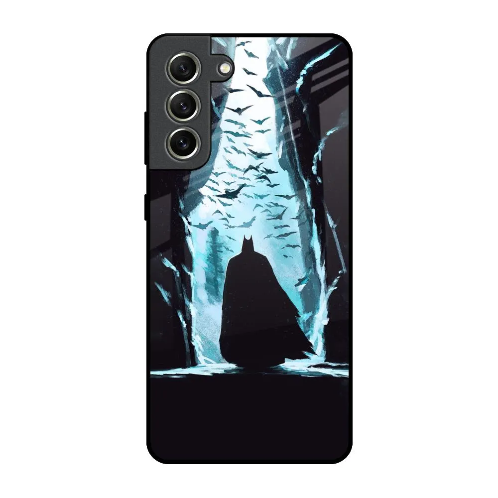 Shockproof Frame Handcrafted Design Dark Man In Cave Glass Case for Samsung Galaxy S21 FE 5G