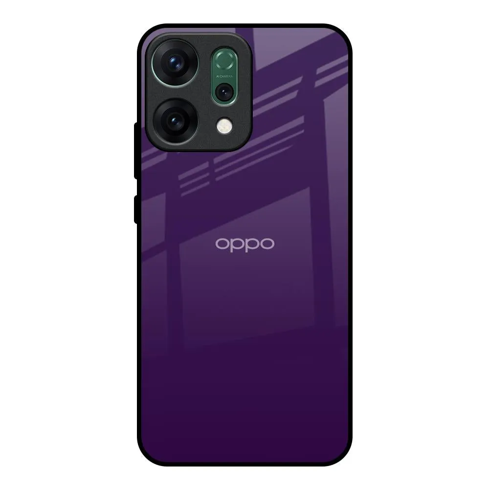 Dual Layer Everyday Look Dark Purple Glass Case for Oppo Reno14 Pro 5G