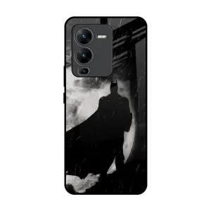 Soft Finish Layer Minimal Build Texture Dark Warrior Hero Glass Case for Vivo V25 Pro