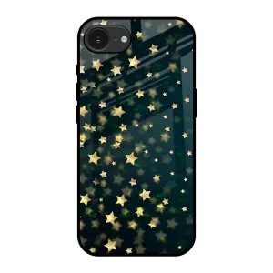 Simple Finish Dazzling Stars Glass Case For Apple iPhone 16e