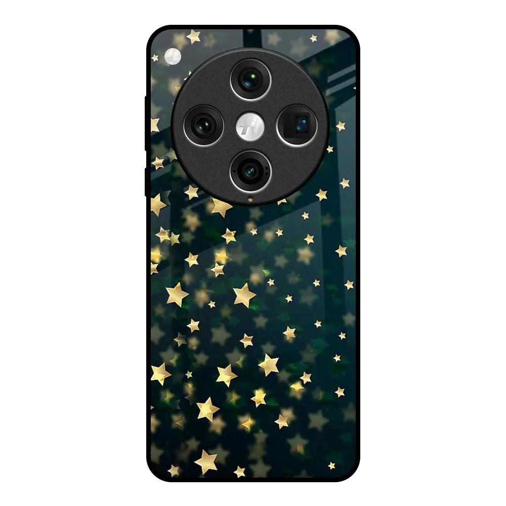 Dazzling Stars Glass Case For Oppo Find x8 Pro Modern Design Texture