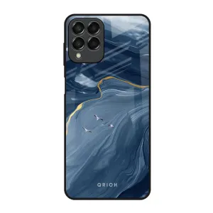 Deep Ocean Marble Glass Case for Samsung Galaxy M53 5G Comfort Feel
