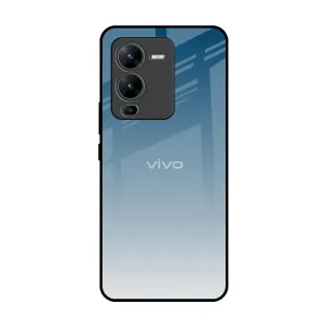 Deep Sea Space Glass Case for Vivo V25 Pro Smooth Form Texture