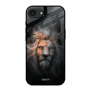 Devil Lion Glass Case for Apple iPhone 16e Modern Pattern Style