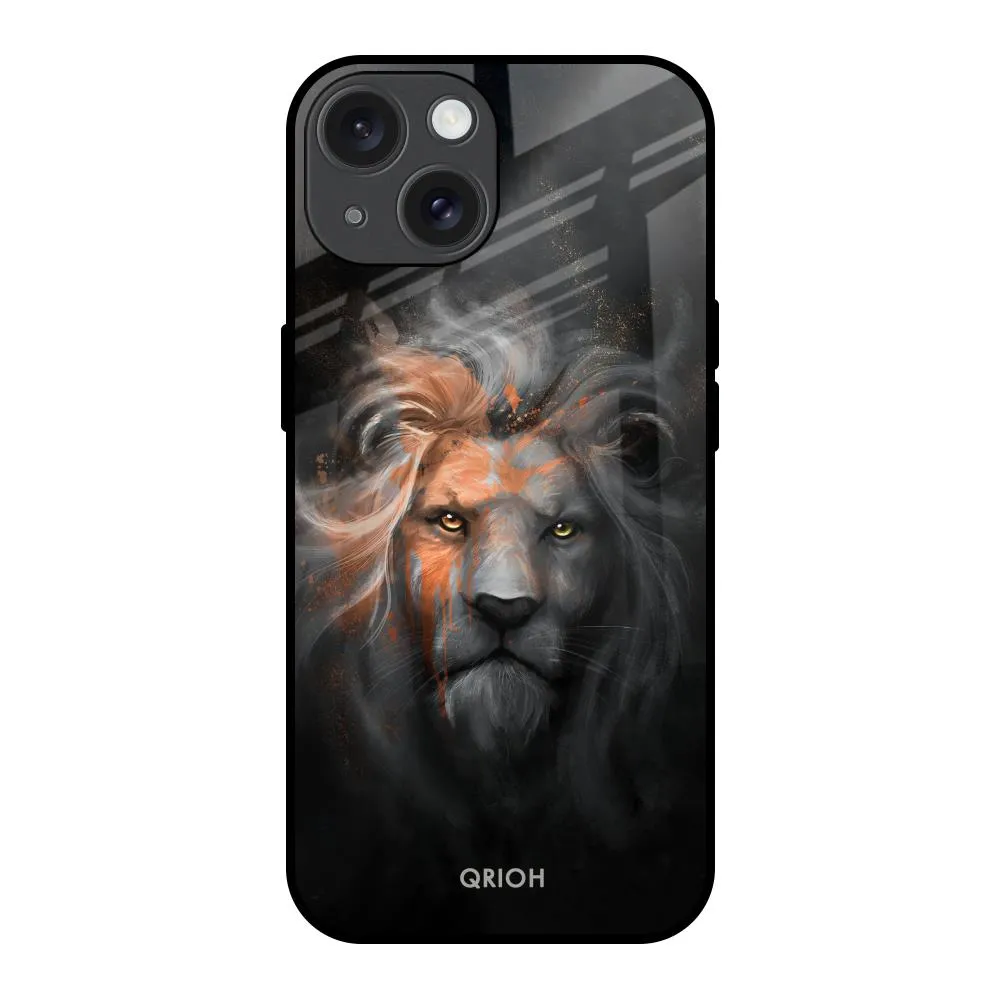 Devil Lion Glass Case for iPhone 15 Pocket Friendly