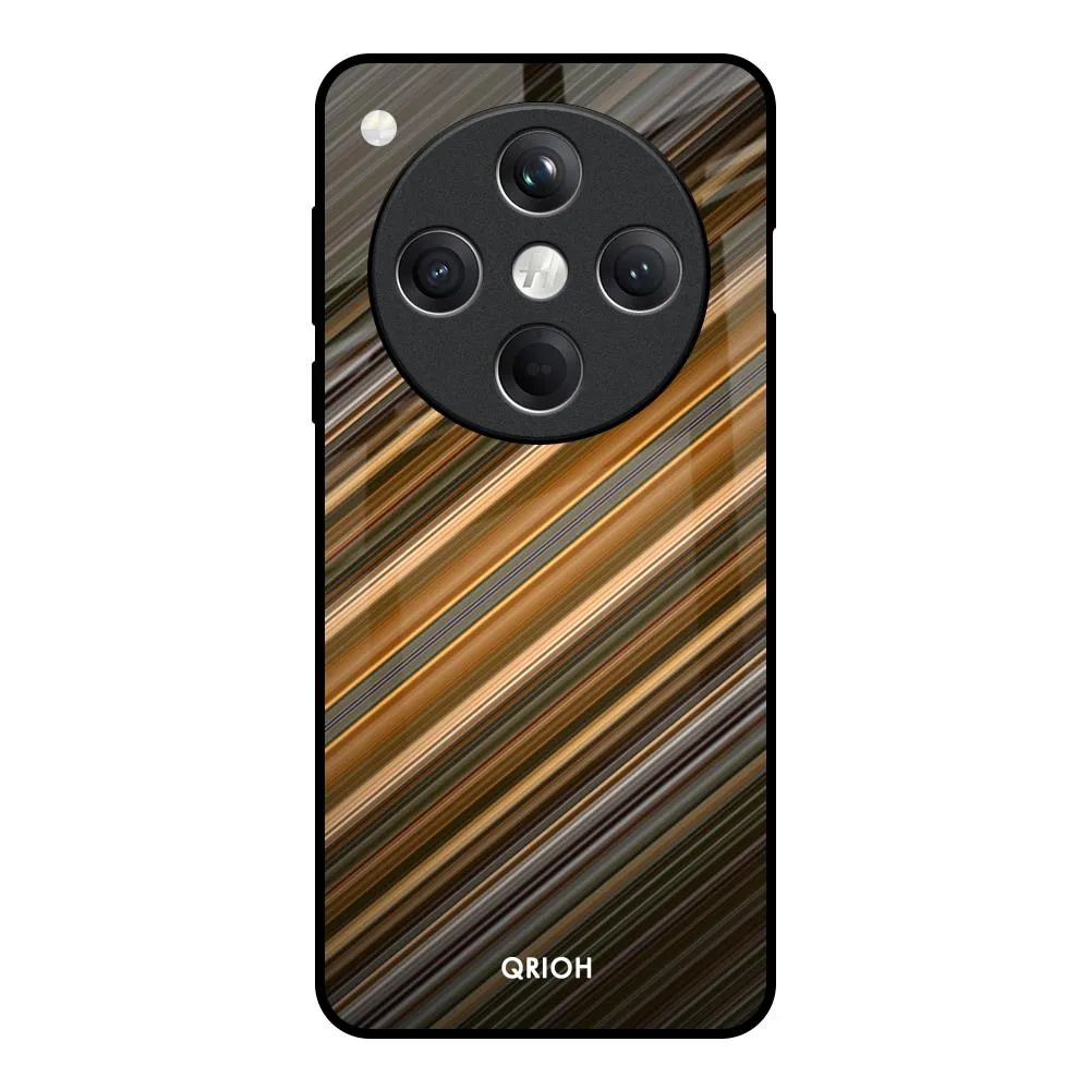 Diagonal Slash Pattern Glass Case for Oppo Find X8 5G Handcrafted Design