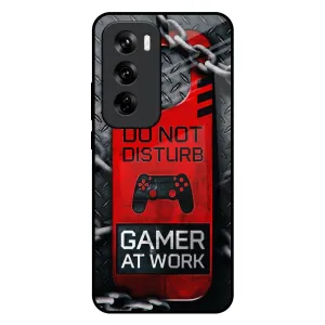 Simple Texture Do No Disturb Glass Case For Oppo Reno 12 Pro 5G