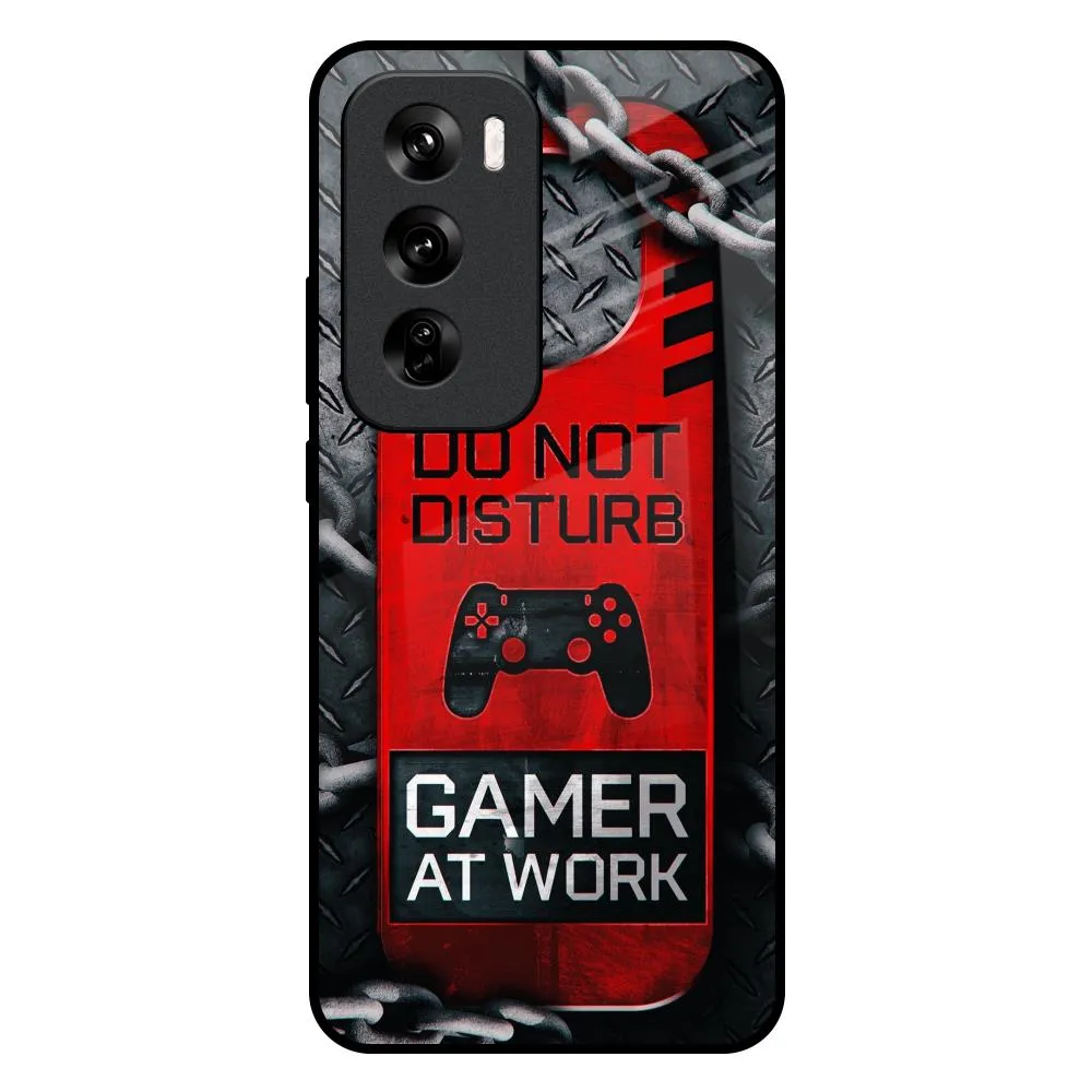 Simple Texture Do No Disturb Glass Case For Oppo Reno 12 Pro 5G