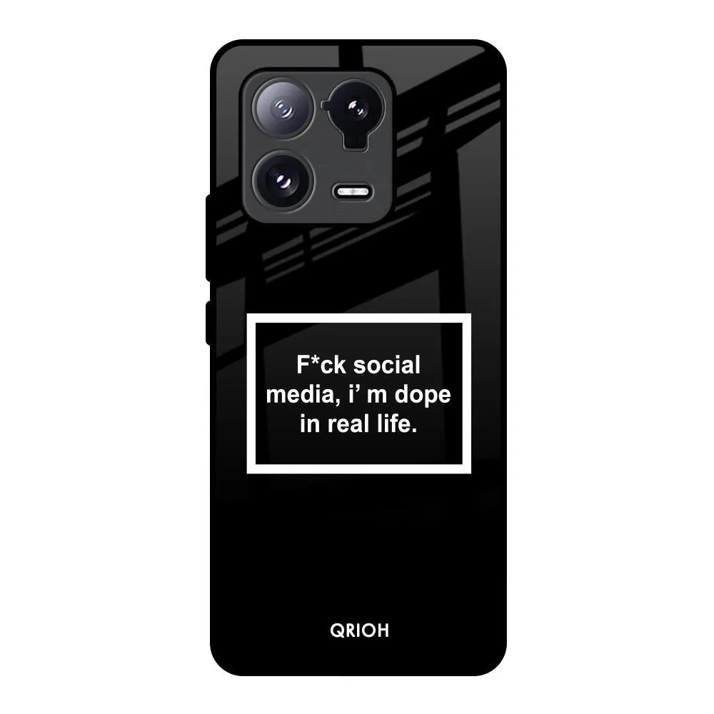 Clear Texture Protective Detailing Edge Dope In Life Glass Case for Mi 13 Pro