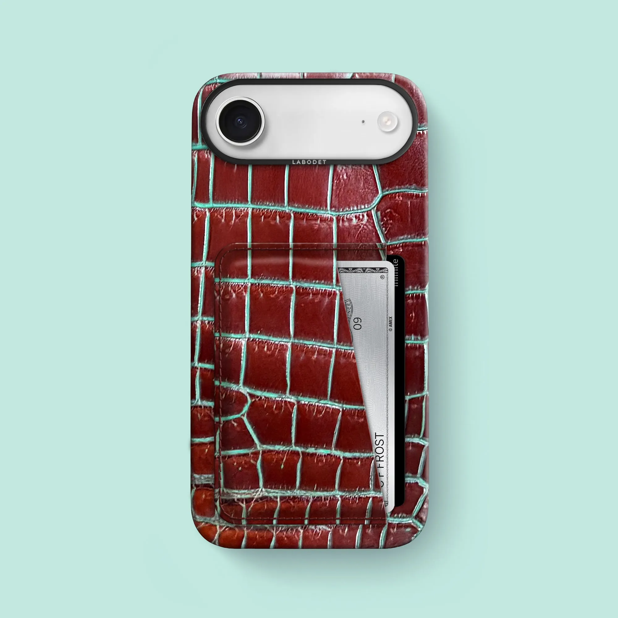 Double Card Case 1/1 Clay Court For iPhone 17 Air In Alligator Smart Accessory