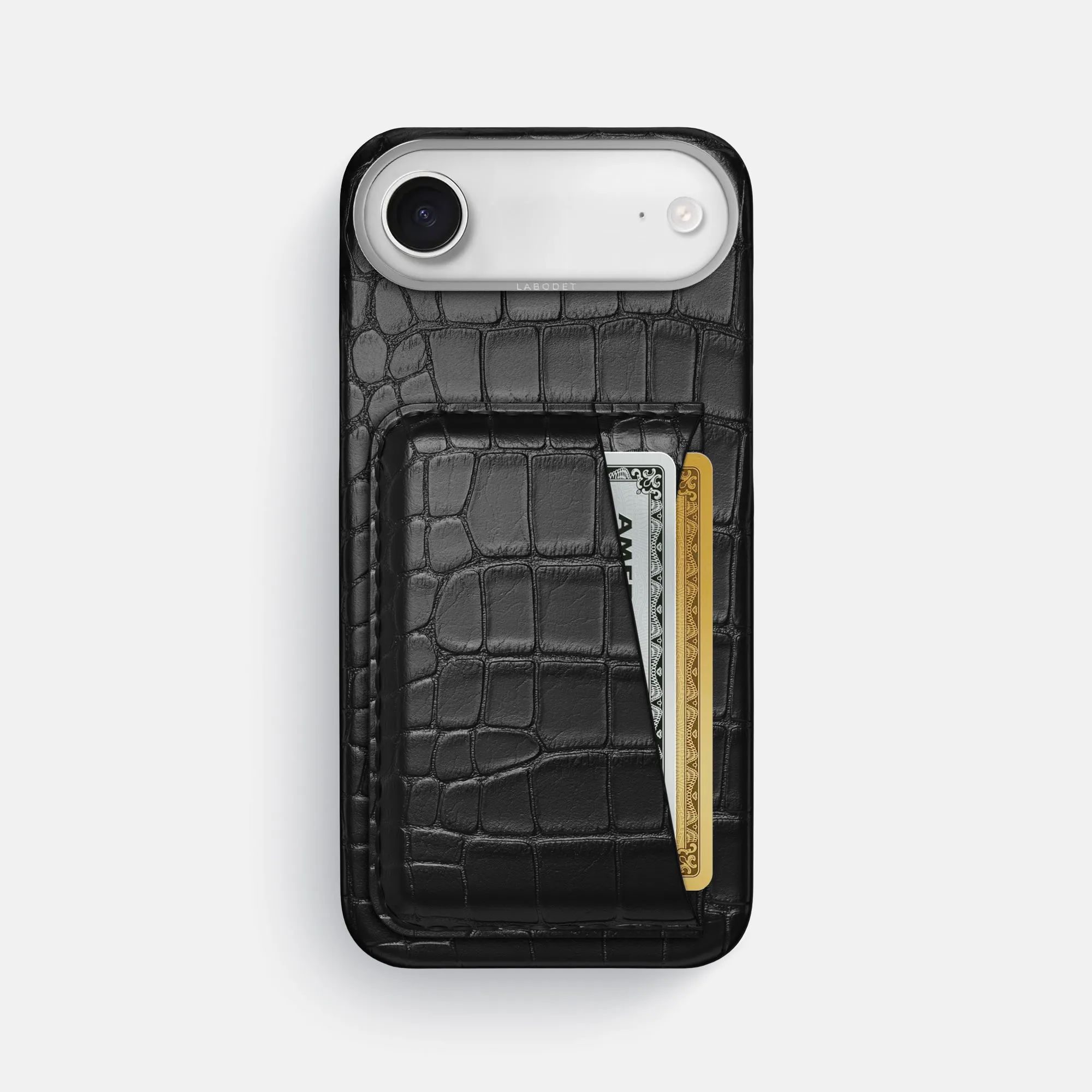 Luxury Detail Texture Double Card Case For iPhone 17 Air In Alligator