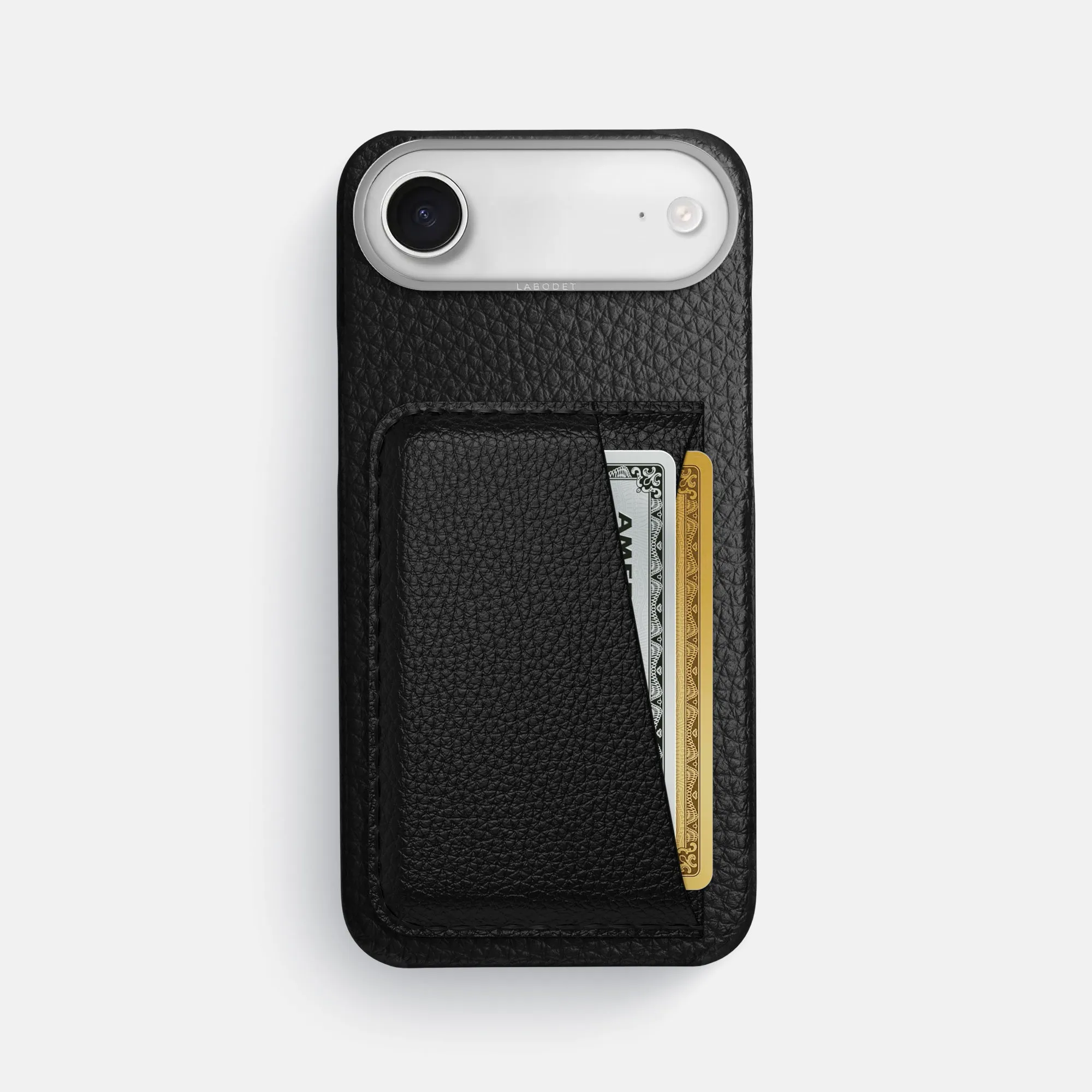 Double Card Case For iPhone 17 Air In Calf Durable Look Stylish Texture
