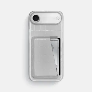 Double Card Case For iPhone 17 Air In Shiny Alligator Clear Design