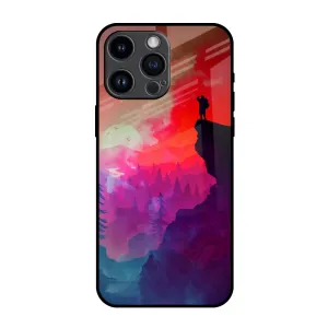 Dream So High Glass Case For iPhone 14 Pro Max Sleek Detail