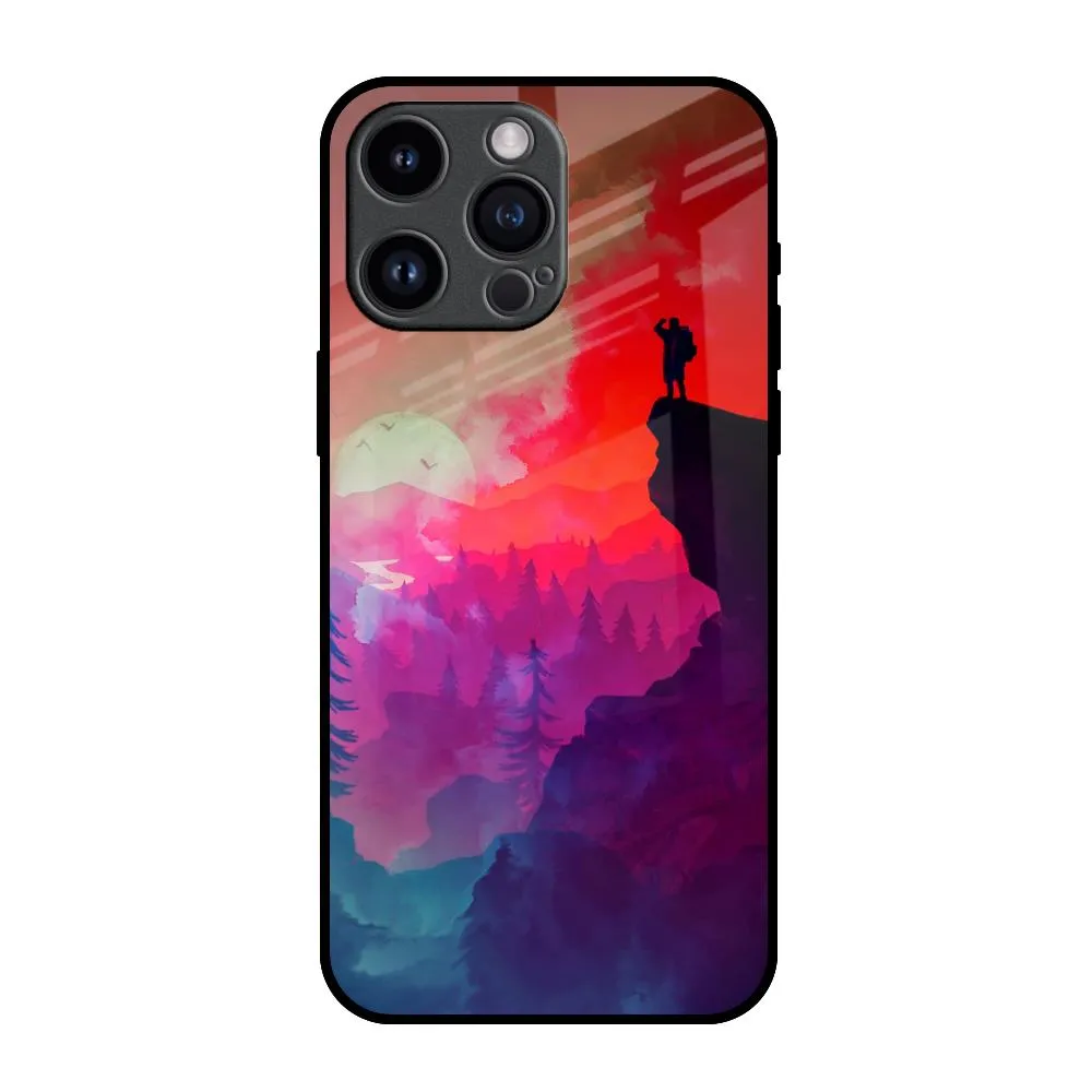 Dream So High Glass Case For iPhone 14 Pro Max Sleek Detail