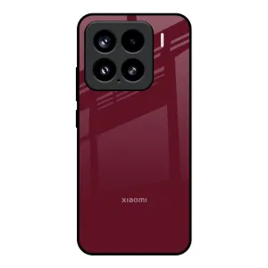 Classic Burgundy Glass Case for Mi 15 5G Durable Layer Premium Material