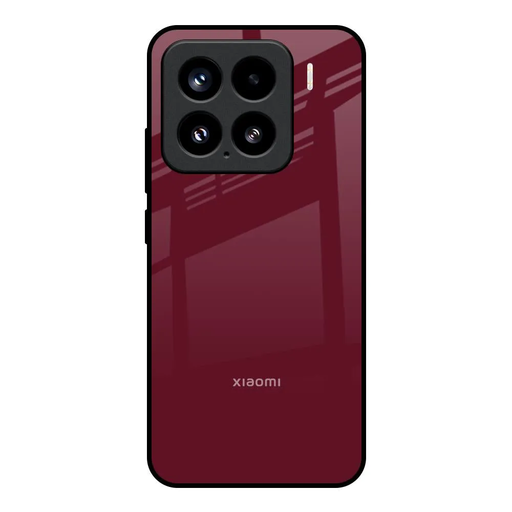 Classic Burgundy Glass Case for Mi 15 5G Durable Layer Premium Material