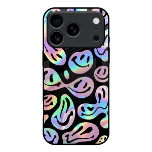 Trendy Accessory Acid Smile Glass Case for iPhone 17 Pro