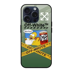 Duff Beer Glass Case for iPhone 15 Pro Shock Resistant Luxury Edge Texture