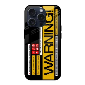 Aircraft Warning Glass Case for iPhone 15 Pro everyday elegance