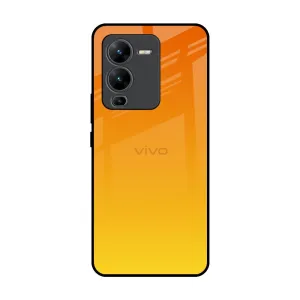 Sunset Glass Case for Vivo V25 Pro Strong Grip Creative Pattern