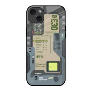 Modern Aesthetic Art Station Glass Case for iPhone 15 Plus