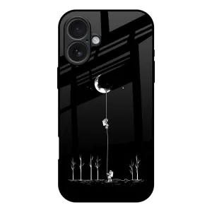 Catch the Moon Glass Case for iPhone 17 Strong Corners Desk Companion