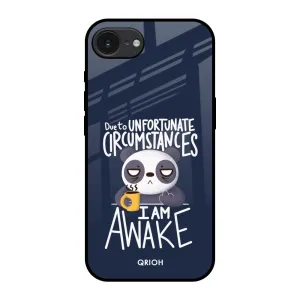 Protective Shell High-End Detail Struggling Panda Glass Case for Apple iPhone 16e