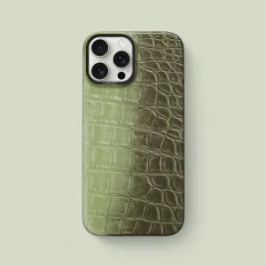 Classic Case Celadon Green For iPhone 16 Pro Max In Himalayan Crocodile Premium Surface Finish