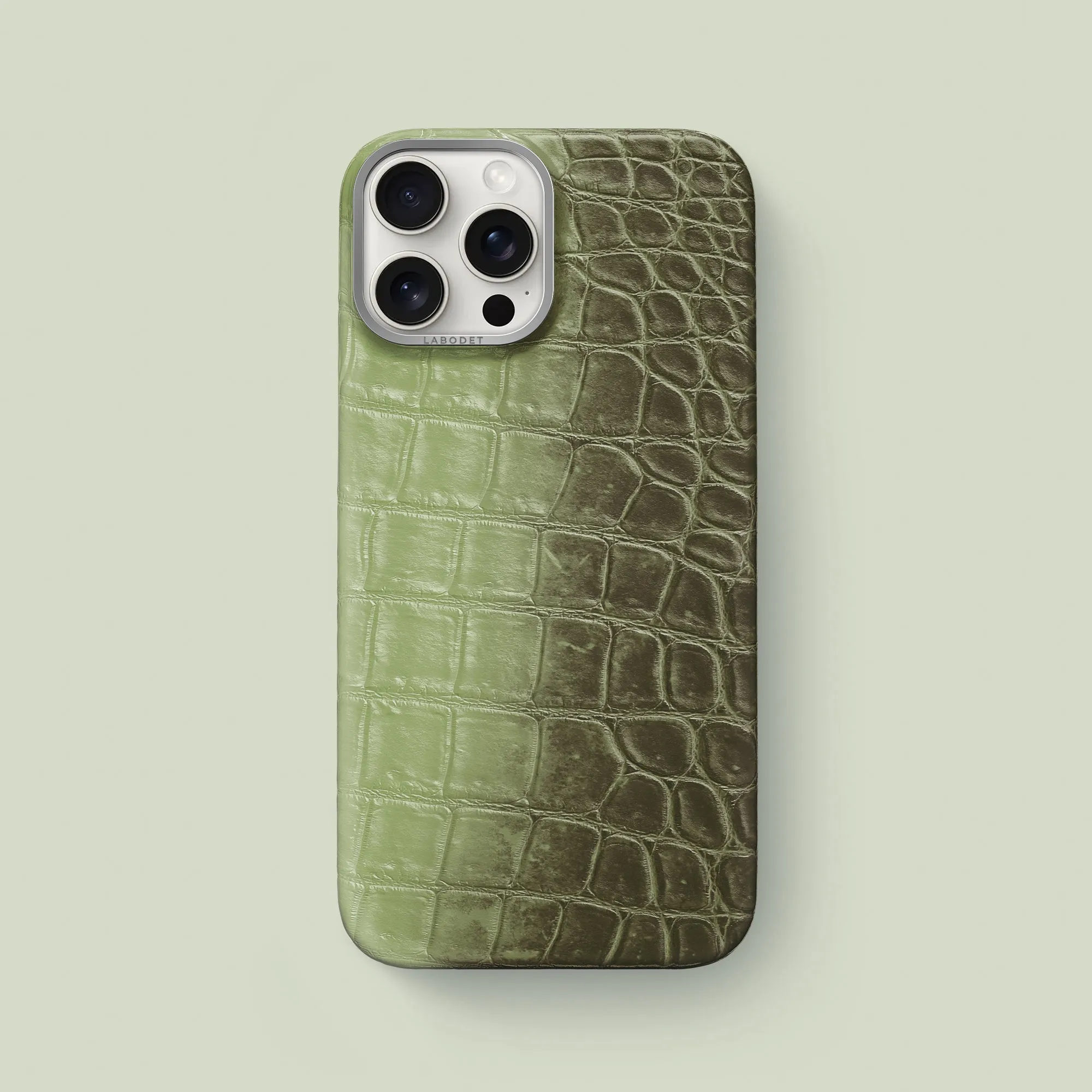 Classic Case Celadon Green For iPhone 16 Pro Max In Himalayan Crocodile Clean Texture Clear Protection