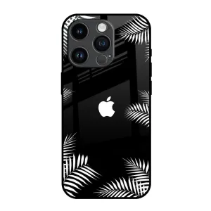 Protective Material Zealand Fern Design Glass Case For iPhone 14 Pro