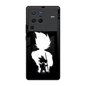 Gloss Surface Soft Interior Monochrome Goku Glass Case for Vivo X80 Pro 5G