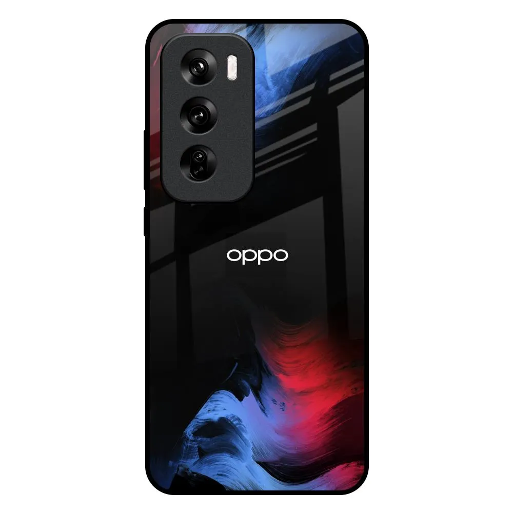 Sleek Detail Fine Art Wave Glass Case for Oppo Reno 12 5G