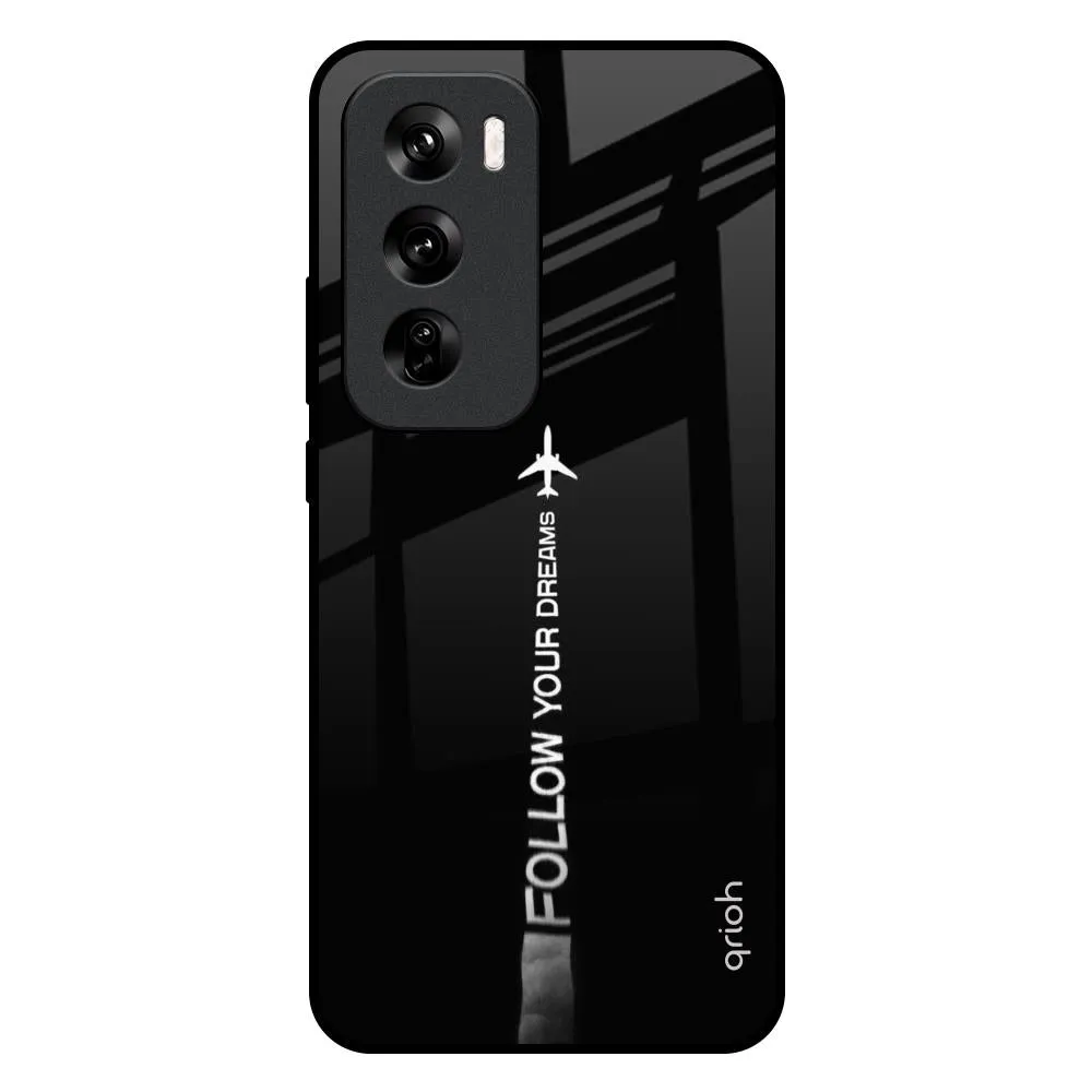 Modern Accessory Resistant Layer Follow Your Dreams Glass Case for Oppo Reno 12 Pro 5G